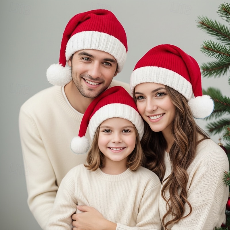 Családi nézés Karácsony Kalapok Színes Karácsonyi ajándékok Kollázs Rubin Napi Hozzá illő ruhák 2026 - Kč92 –P1