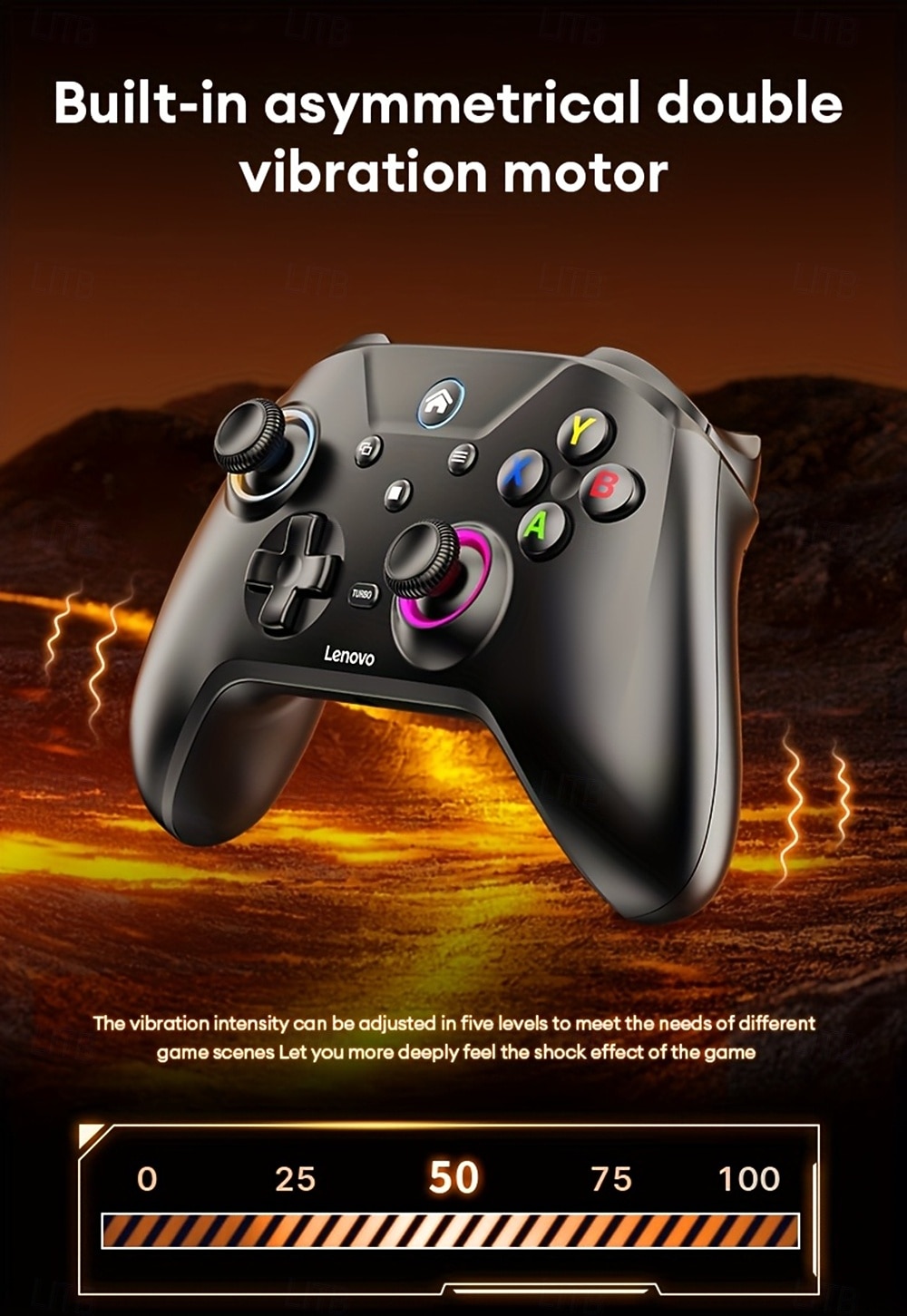 Беспроводной игровой контроллер Lenovo S02 отлично совместим с несколькими платформами, обеспечивает высокоточное управление, портативный, удобный дизайн, стильный внешний вид, подходит для игр на ПК, 2026 - $43.99 –P5