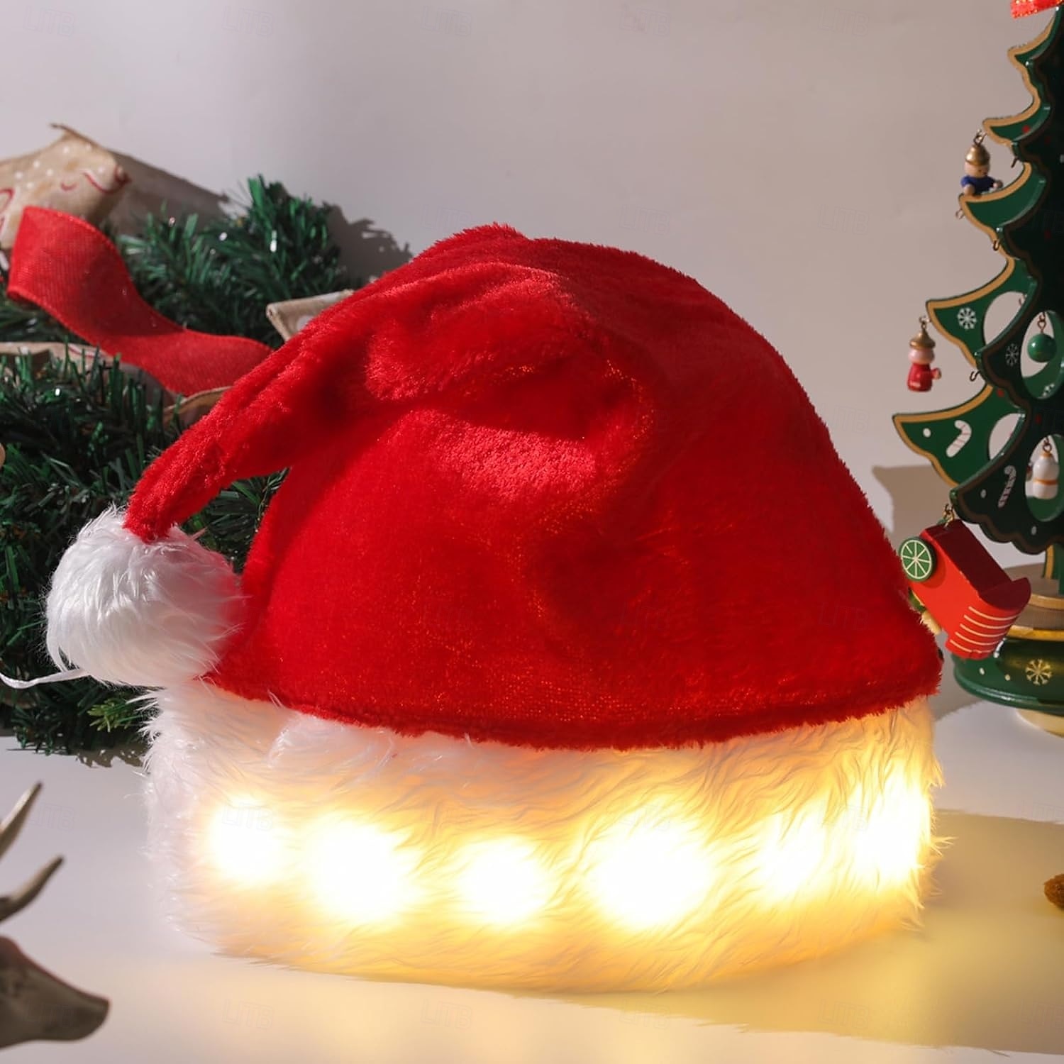 Christmas LED illuminated Christmas hat with colorful warm light for adults and children, Christmas party decoration props 2025 - CAD $11.99 –P8