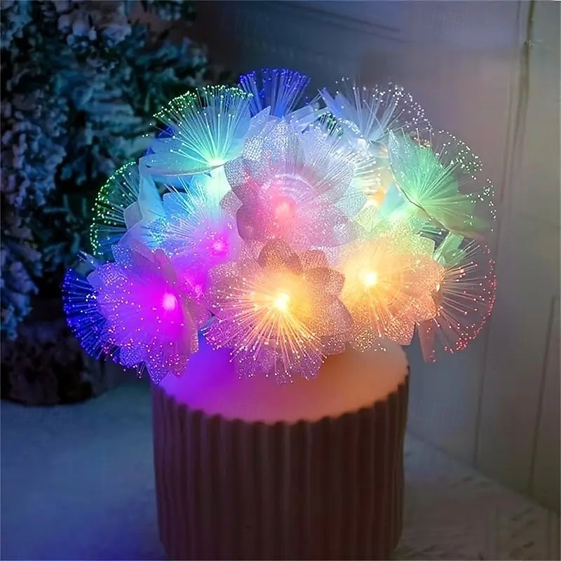 Guirlandes lumineuses à fibres optiques avec lumières étoilées 3m 20LEDs Décoration de mariage Fête Lumières féeriques pour Chambre Balcon Jardin Décoration d'Arbre de 2026 ? $16.49 –P4
