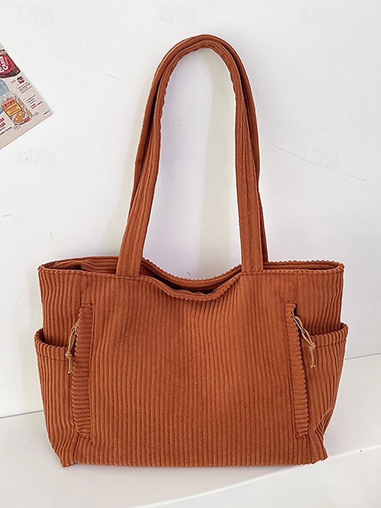 Dammanchesterväska, stor kapacitet, avslappnad vintage-axelväska, lättviktig shoppingväska för resor och arbete för damer 2026 - $18.99 –P5