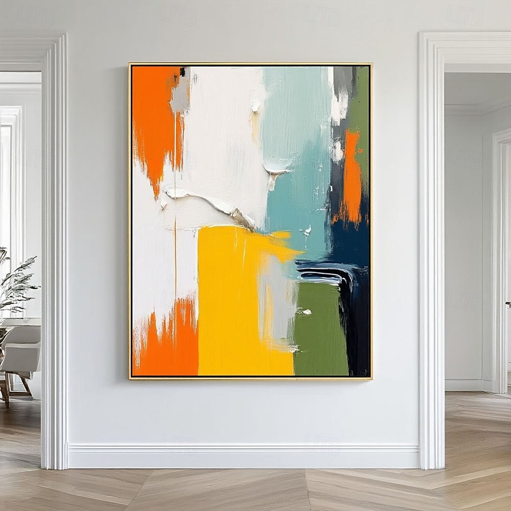 Original Abstract Color Block Painting Modern Geometric Canvas Art Large Textured Colorful Wall Art Handmade Office Decor 2025 - $49.99 –P5