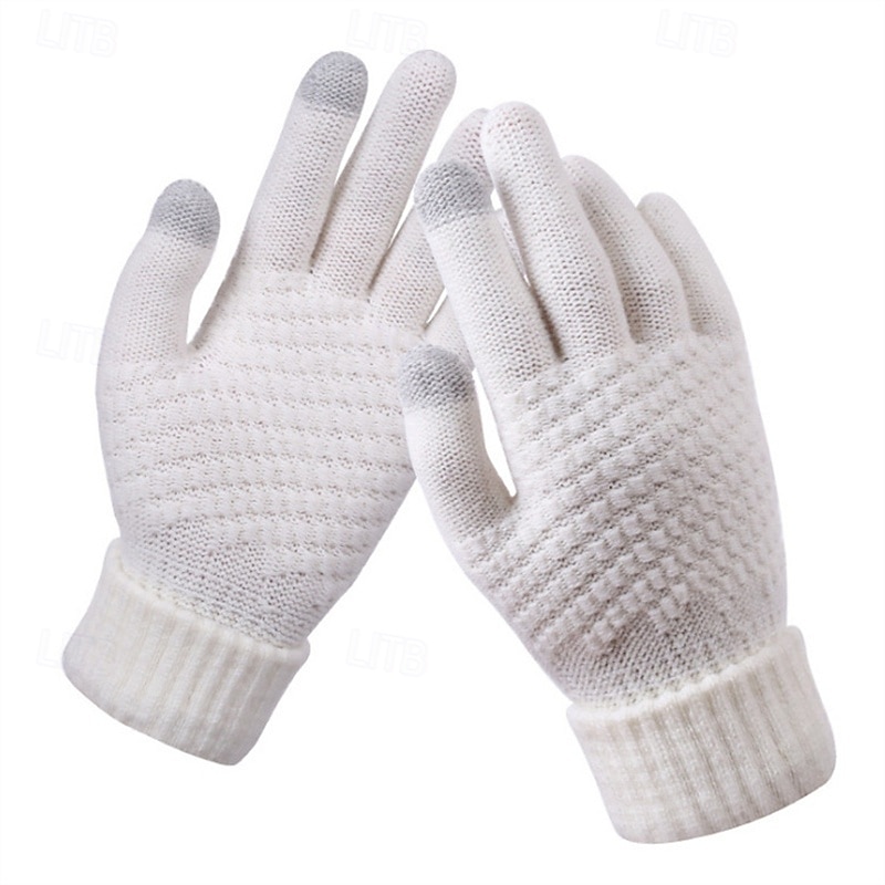 Męskie 1 para Czubki palców Rękawiczki zimowe Dziane rękawiczki Rękawiczki bez palców Moda Nowoczesny Rękawiczki Keep Warm Dzierganie Kolorowy blok Jesień Czarny Biały Żółty Rumiany róż 2026 - $9.49 –P6
