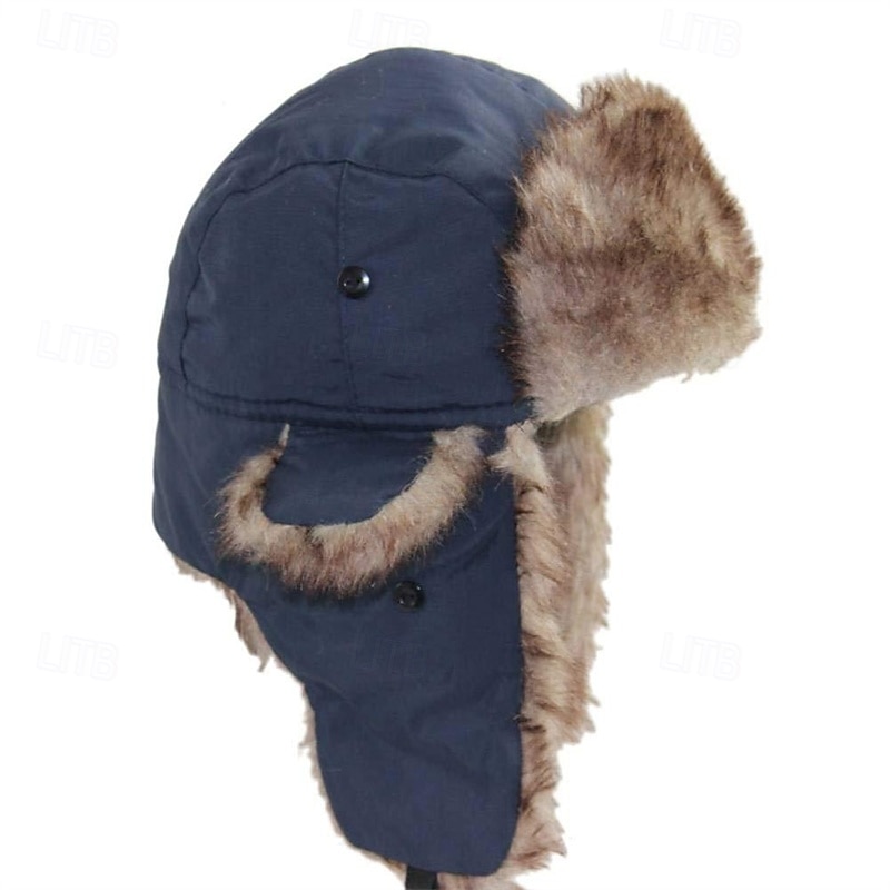 Homens Aviador Chapéu Ushanka Chapéu de Aviador Chapéu com protetores de orelha Chapéus de inverno Preto Branco Poliéster Estilo vintage Aconchegante Roupa Diária Para Noite Cor Sólida / Simples de 2026 por $14.99 –P3