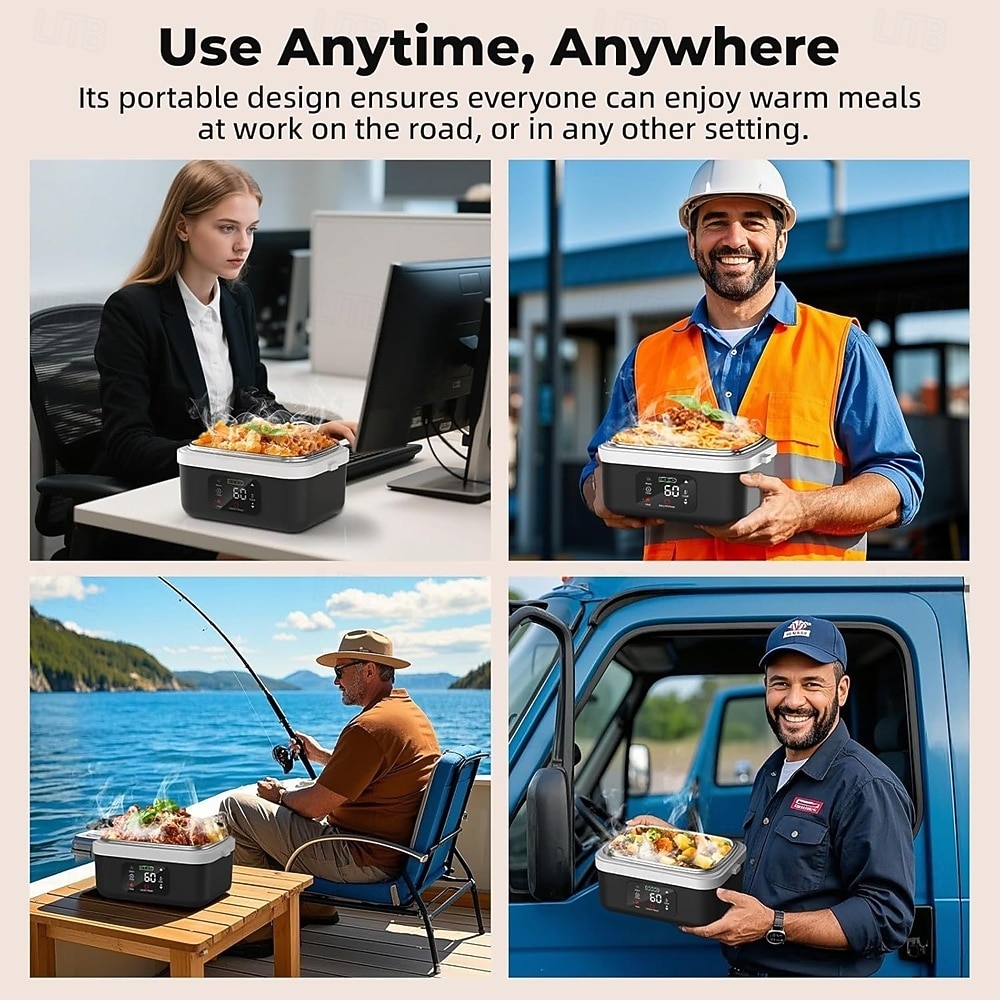 Portable Electric/cold Lunch Box -304 Stainless Steel Insulation and Cooling Suitable for Offices Camping Picnics - Compact Insulated Lunch Box (no Need To Add Water) Insulated Lunch Box Men's Lu 2026 - $207.59 –P7
