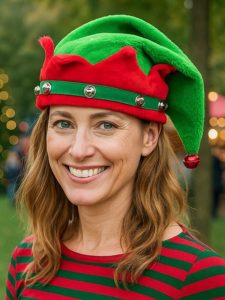 2026年 女性用クリスマスエルフハット - 楽しくて華やかな、ベル付きの柔らかいフェルト素材で、ホリデーパーティーやクリスマスのお祝いに最適です。  コレクション – $11.99 –P1