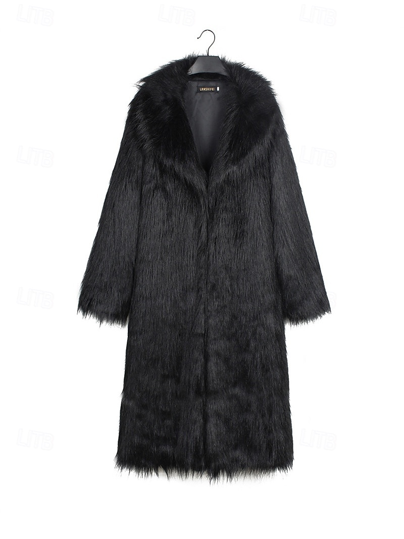 Miesten Talvitakki Tekoturkis Loma Päivittäin Pidä lämpimänä Fleece Syksy Talvi Tavallinen Muoti Katutyyli Kauluskäänne Pitkä Musta Valkoinen Keltainen Jackets 2026 - $69.99 –P14