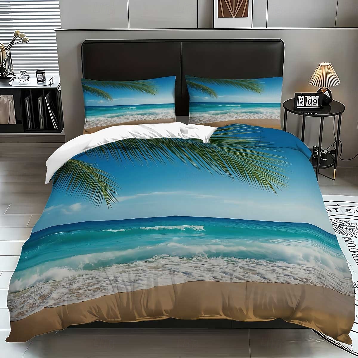 2026年 ビーチブラウンの桐の木のバス3ピースダウン羽毛布団カバーセット、大きなベッド用、柔らかいショートフリース掛け布団カバーと枕カバー2枚付き - ホテルの寝室の寝具、居心地の良い & 快適  コレクション – $37.99 –P10