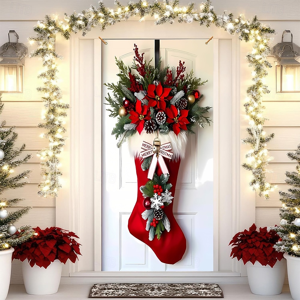 Jul Affischer Dörrskydd Utomhus banderoller Snögubbe Strumpbyxor söt stil 3D Fest Studentboende Tonårsrum Killar Man Cave Frat Sovrum Bakgrundsfotografering Ytterdörr Heminredning 2026 - $19.99 –P2