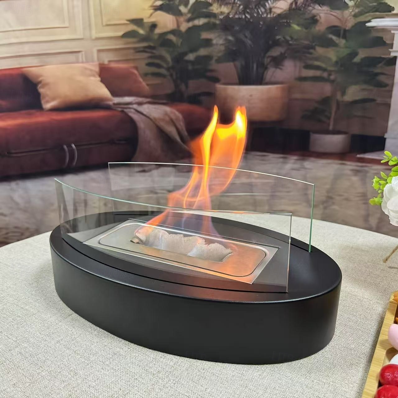 feu de table cheminée de table alcool à friction avec pare-flamme de 2025 ? $75.99 –P17