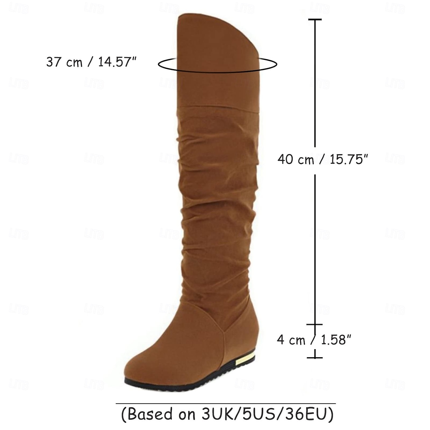 dámské ploché boty ke kolenům, boty z umělého semiše ve více barvách na podzimní a zimní nošení 2025 - $54.99 –P1