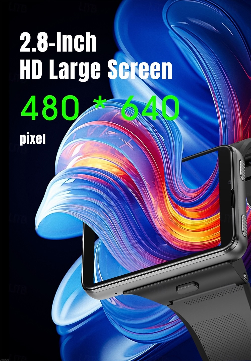 2025年 APPLLP Max スマートウォッチ 2.88 インチ スマート·ウォッチ スマートウォッチ電話 4G LTE ブルートゥース 歩数計 睡眠サイクル計測器 座りがちなリマインダー と互換性があります Android iOS 女性 男性 GPS 長時間スタンバイ ハンドフリーコール IPX-5  コレクション – $224.89 –P17