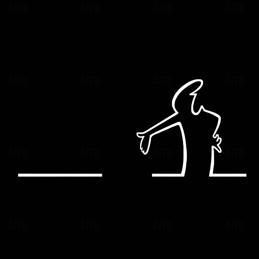 Maglietta grafica caricatura La Linea da uomo divertente minimalista pop culture a maniche corte nera del 2026 a $21.99 –P4