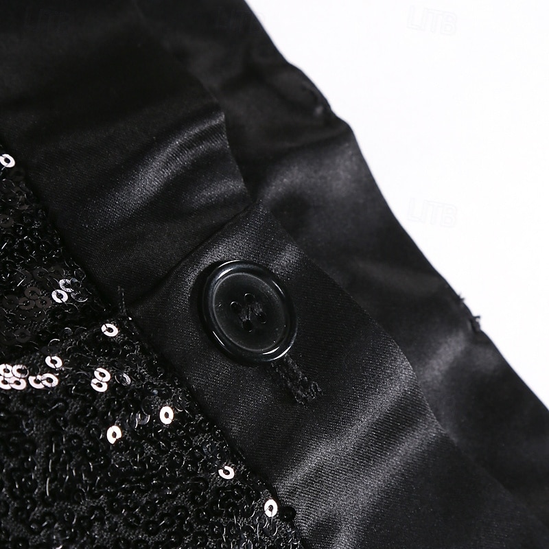 Męskie Spodnie Garnitury Spodnie na bal maturalny Niejednolita całość Metaliczny błyszczący Równina Komfort Pełna długość Impreza Codzienny Klub nocny Moda Moda miejska Srebrny Czarny Nieelastyczny 2026 - $26.99 –P3