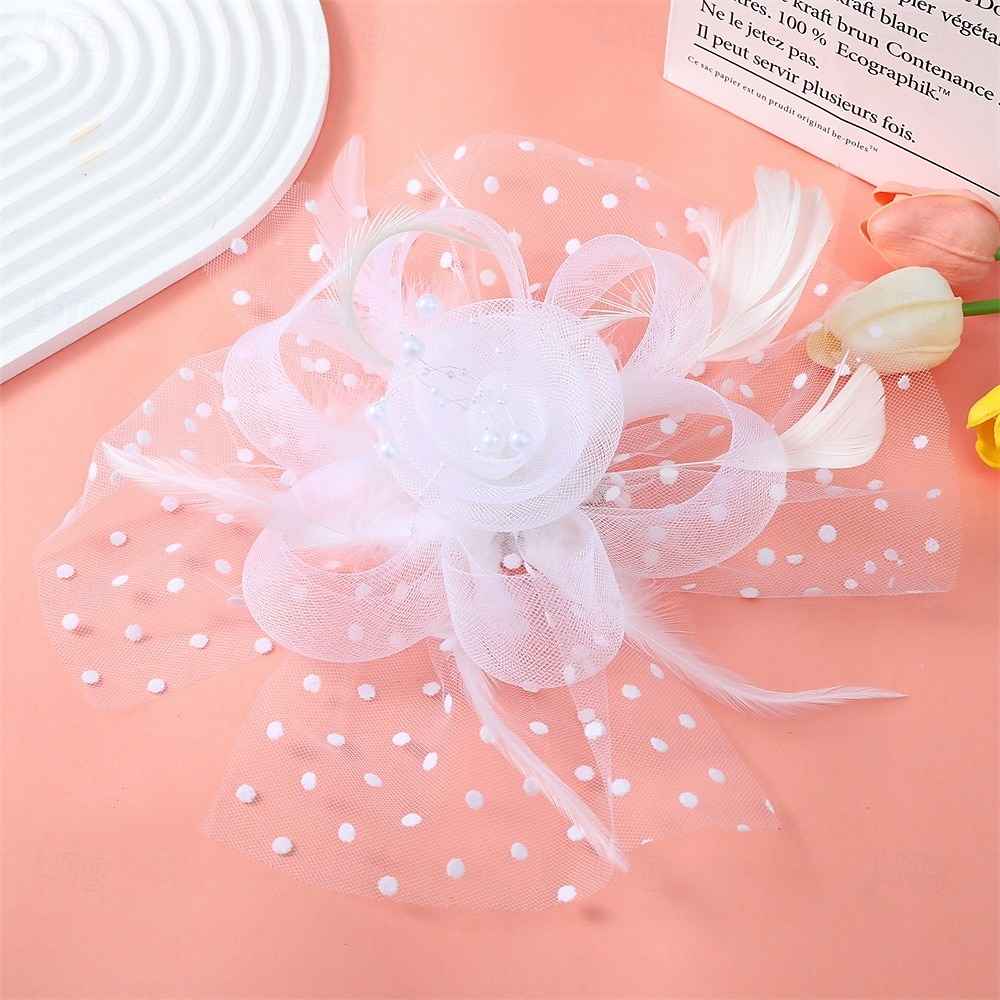 fascinators Tyll Fedora Bryllup Te Fest Hesteløp cocktail Elegant Årgang Enkel Med Fjær Hodeplagg Hodeplagg 2026 - $17.49 –P7