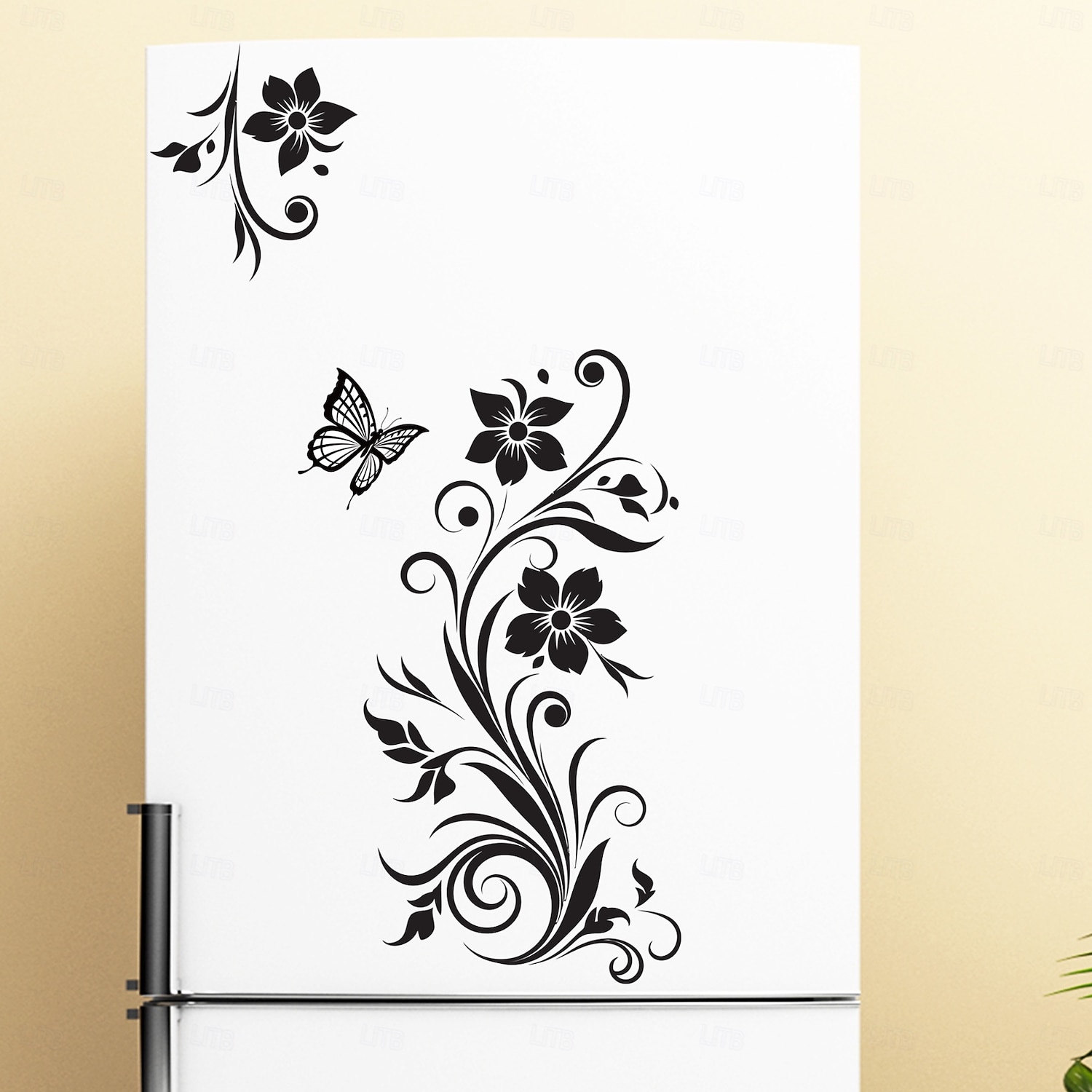 Наклейка на стену в виде бабочки и лозы, магнит на холодильник, дизайн лозы и бабочки, съемная наклейка на стену для спальни, гостиной, кабинета, домашнего декора, креативный фон, искусство, 2026 - $6.49 –P2