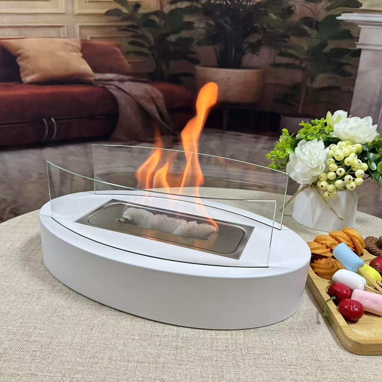 feu de table cheminée de table alcool à friction avec pare-flamme de 2025 ? $75.99 –P13