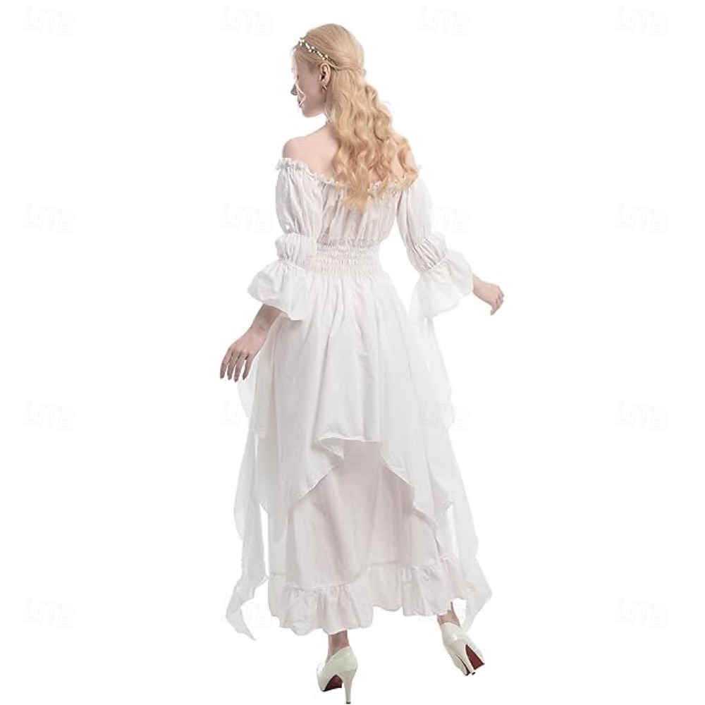 Retro Vintage Medieval Renaissance Dress Masquerade Regency Inspired Dress Viking Outlander Vikings Plus Size Elven Fancy Dress Women's Celtic Pirate Fantasy Masquerade Party / Evening Adults' Dress 2026 - $69.99 –P4