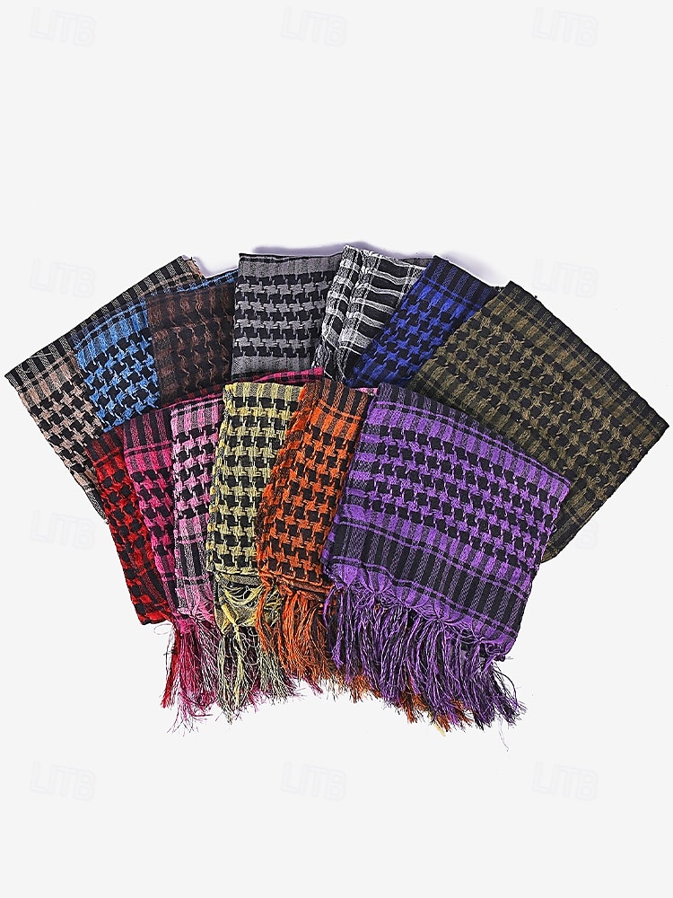 Weihnachtsschal für Herren – weiche, stylische und warme karierte Schals in mehreren Farben für Winterferien, Freizeitkleidung und Partys im Freien 2025 - $9.99 –P4