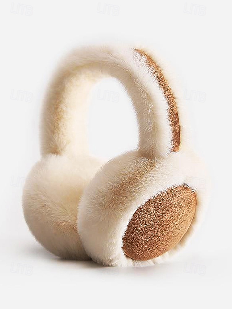 Cache-oreilles de Noël en fausse fourrure pour femme, design pliable, bandeau multi-matières pour l'hiver, accessoire confortable et élégant pour le temps froid de 2026 ? $9.99 –P7