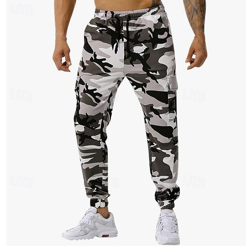 Per uomo Pantaloni della tuta con risvolto Pantaloni Cargo pantaloni sportivi Coulisse con tasche Vita Alta Pantaloni Palestra Athleisure Allenamento Primavera Autunno Elastico Palestra Allenamento del 2026 a $27.99 –P11