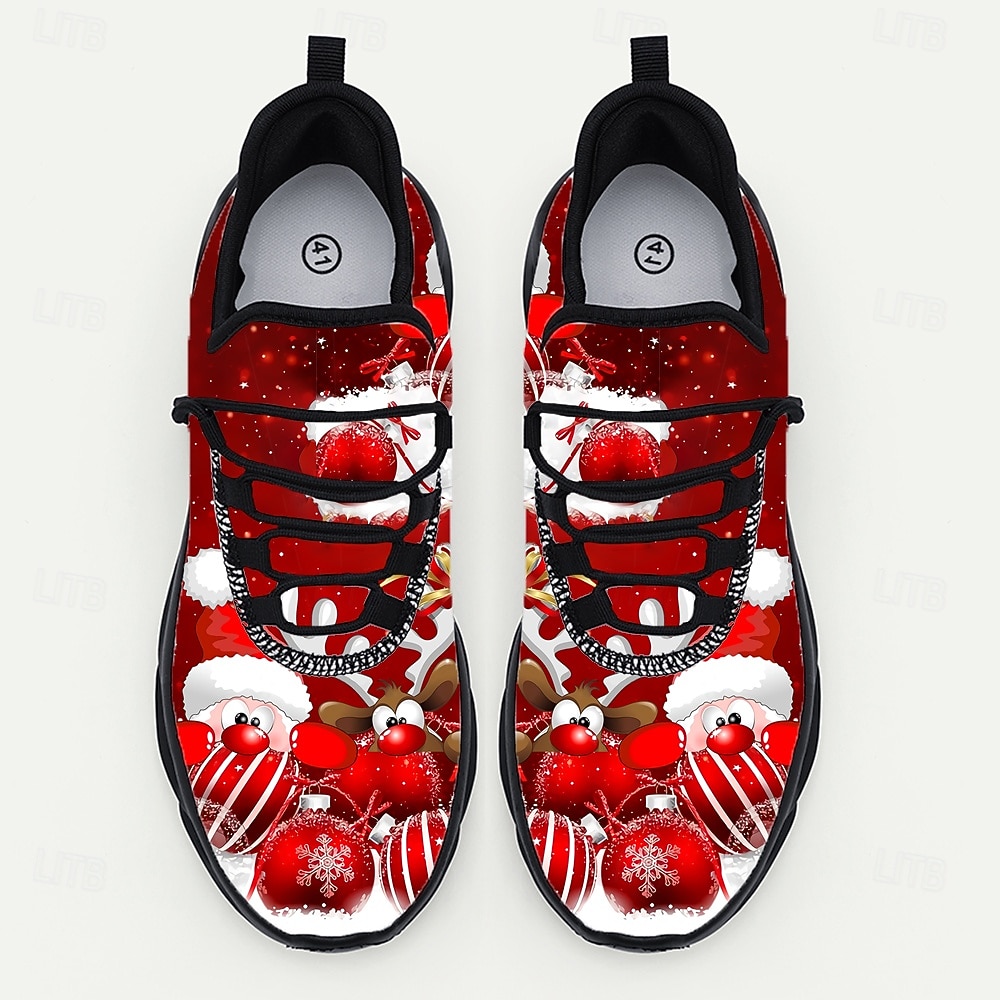 Ανδρικά αθλητικά παπούτσια με χριστουγεννιάτικο στολίδι – έντονο σχέδιο με κόκκινες και πράσινες πινελιές, ιδανικά για χριστουγεννιάτικα πάρτι και εορταστικές συγκεντρώσεις 2025 - $15.99 –P6