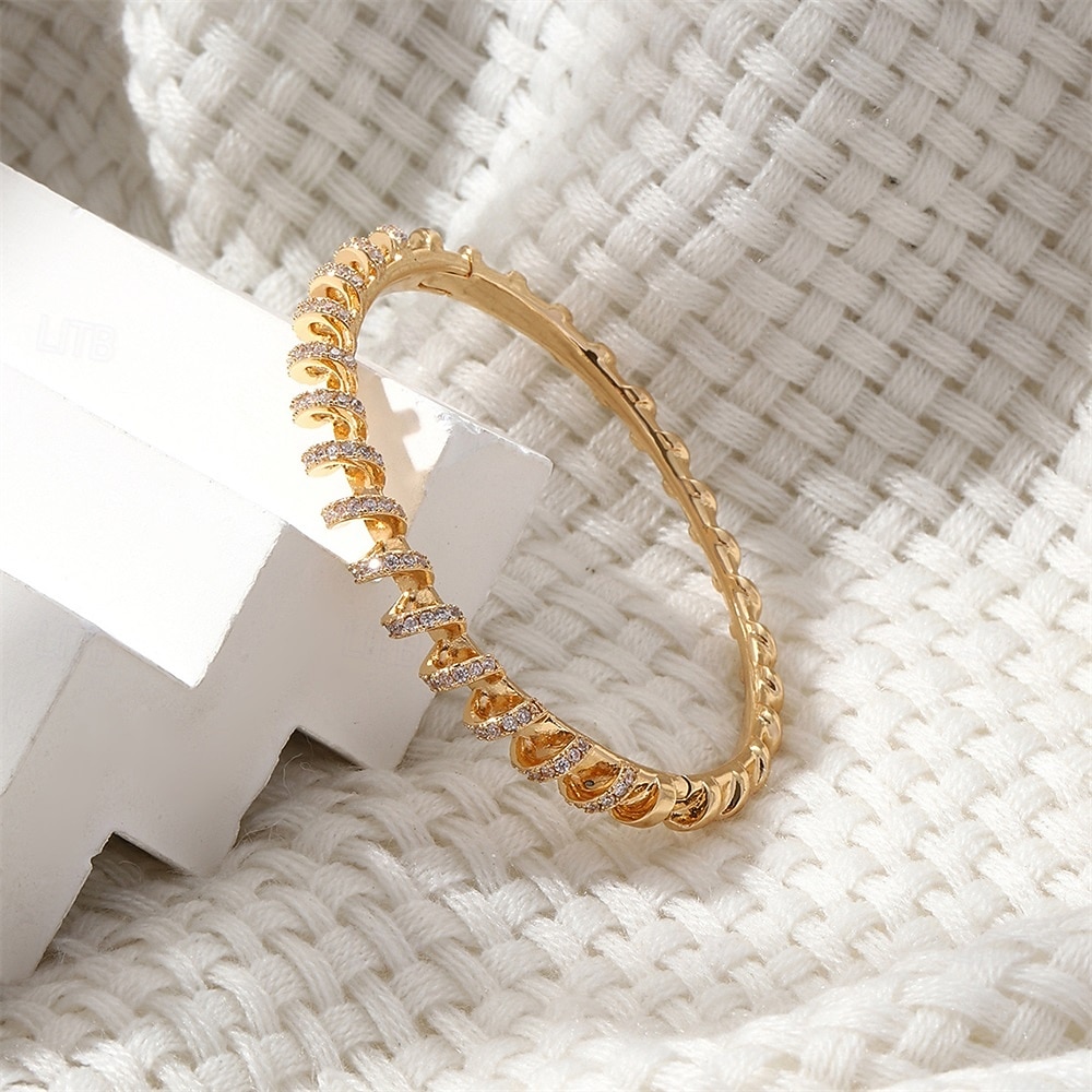 Zircon Classic Mini Elegant Personalized Simple Trendy Chrome Bracelet Jewelry Silver / Golden For Wedding Party Engagement Prom 2026 - $22.99 –P3
