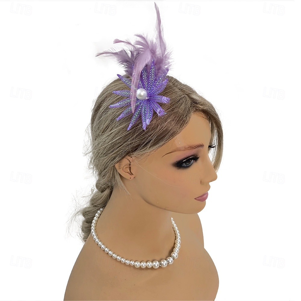 Fascinators Perle Tissu Chapeau Fedora Formel Mariage Noël Fête du thé Course de Chevaux Élégant ancien Avec Plume Casque Couvre-chef de 2026 ? $17.49 –P10