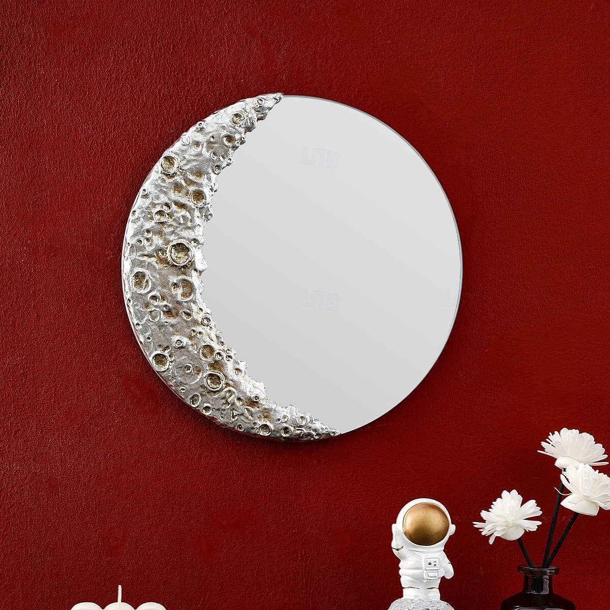 1 pendentif décoratif en forme de cratère lunaire en résine avec un miroir de cratère lunaire au design créatif suspendu à la surface, adapté à la décoration murale dans les salons, les bureaux et les de 2025 ? $28.99 –P10
