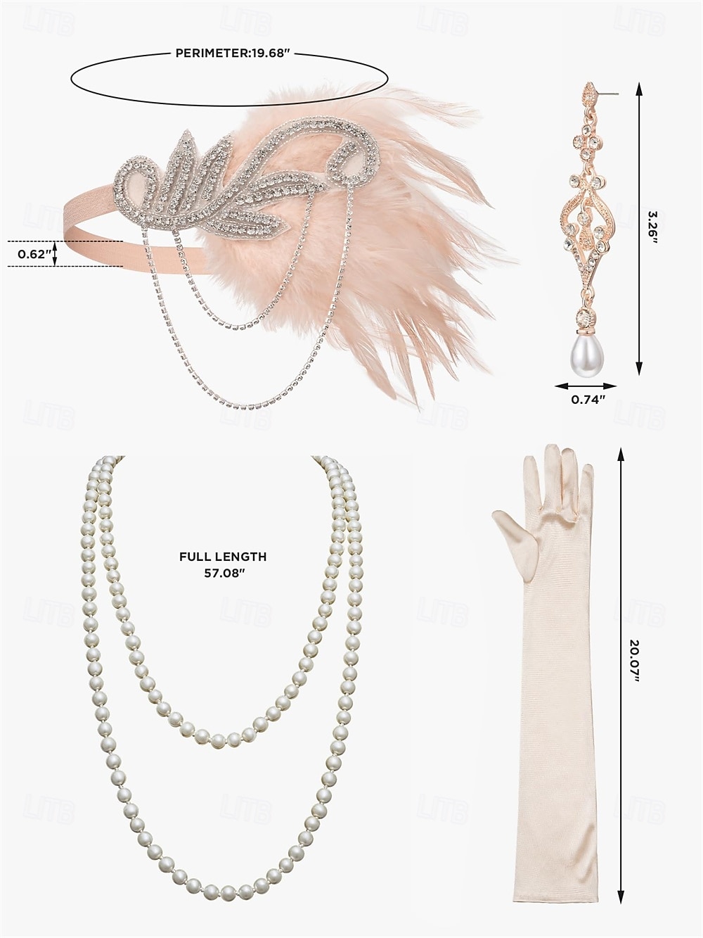 Set Anni Ruggenti Anni 1920 Lunghezza al ginocchio Abito Flapper Abito da cocktail Costume di fantasia con accessori Maniche corte Il grande Gatsby Ragazza Flapper Paillettes Frangia con nappe Scollo del 2026 a $57.99 –P2