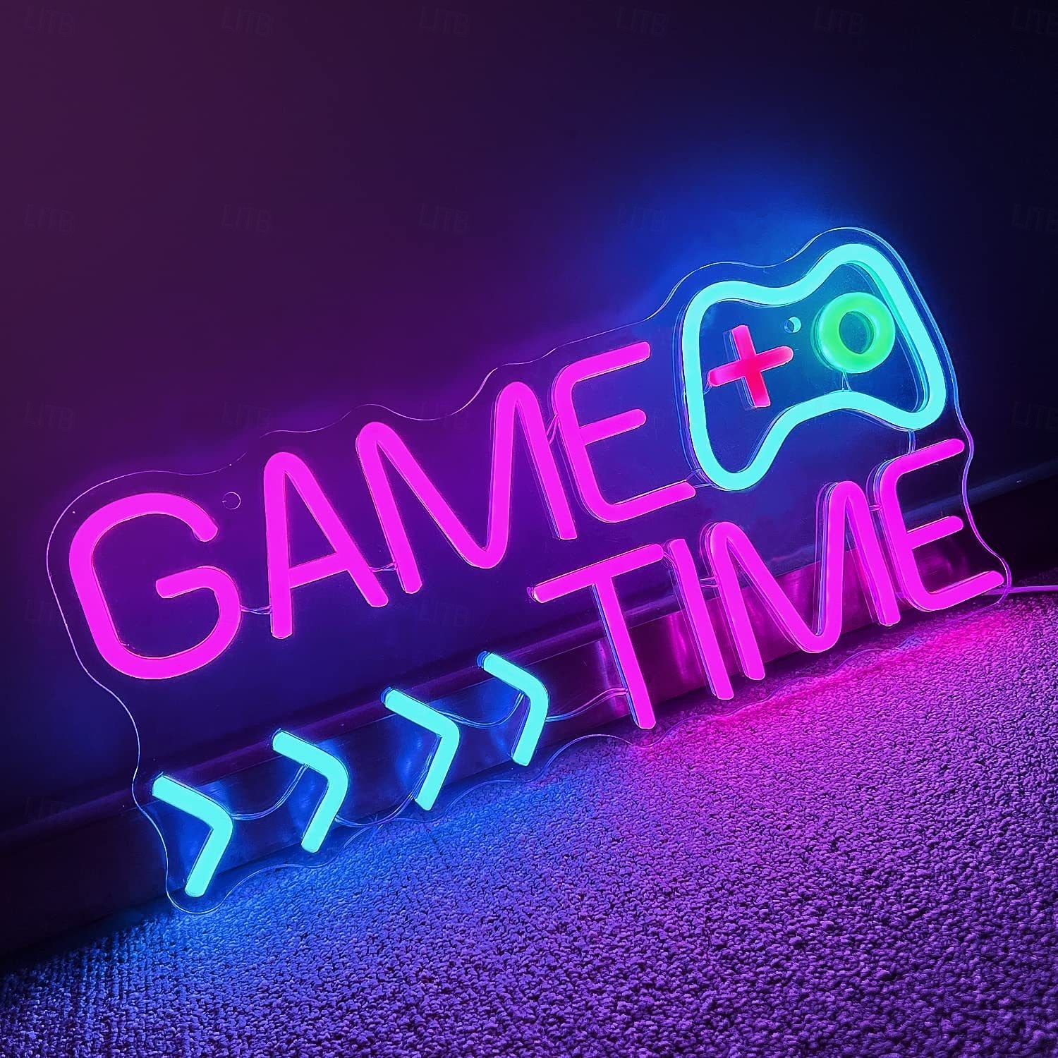 1 pz luce al neon a led per sala eSport luce da parete decorativa per stile gaming luce da tavolo per stile controller luce al neon per macchina da gioco luce d'atmosfera a led alimentatore usb del 2026 a $35.99 –P5