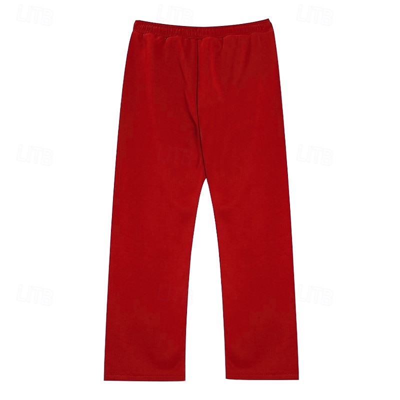 Per uomo Pantaloni da tuta Pantaloni Pantaloni della tuta a gamba dritta Coulisse Tasca Elastico in vita Blocco di colori Comodità Sport all'Aperto Quotidiano Moda Casual Nero Rosso Micro-elastico del 2026 a $17.99 –P7