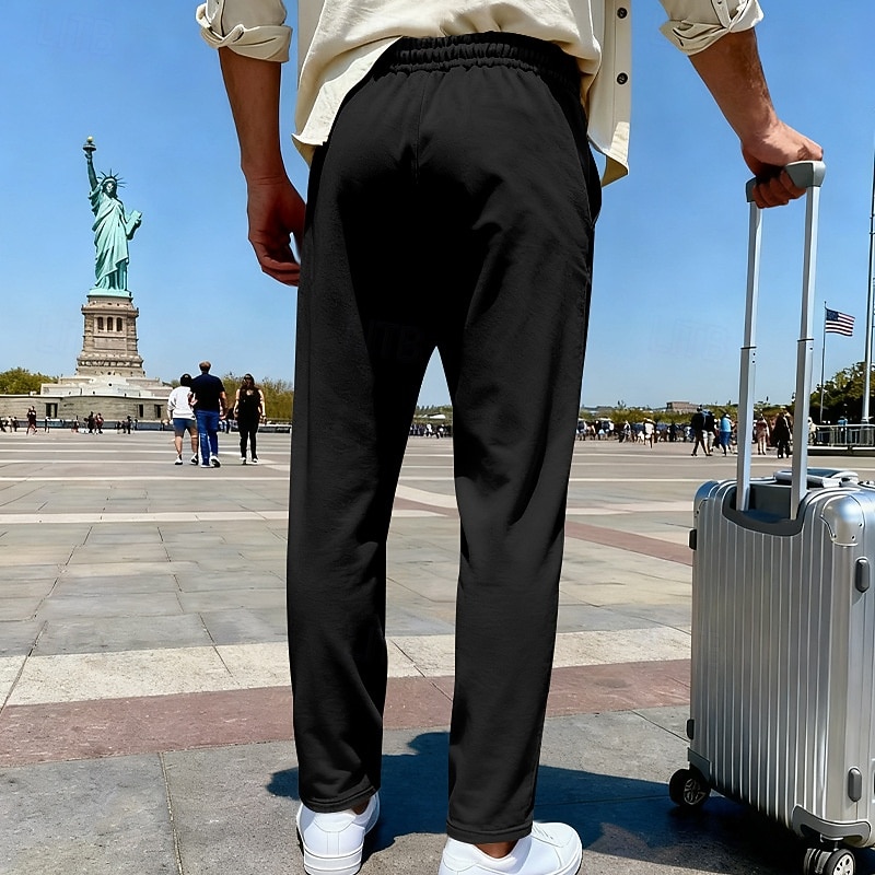 Per uomo Pantaloni da tuta Pantaloni Pantaloni della tuta a gamba dritta Coulisse Tasca Elastico in vita Semplice Comodità Sport all'Aperto Quotidiano Moda Casual Verde militare Nero Micro-elastico del 2026 a $17.99 –P14