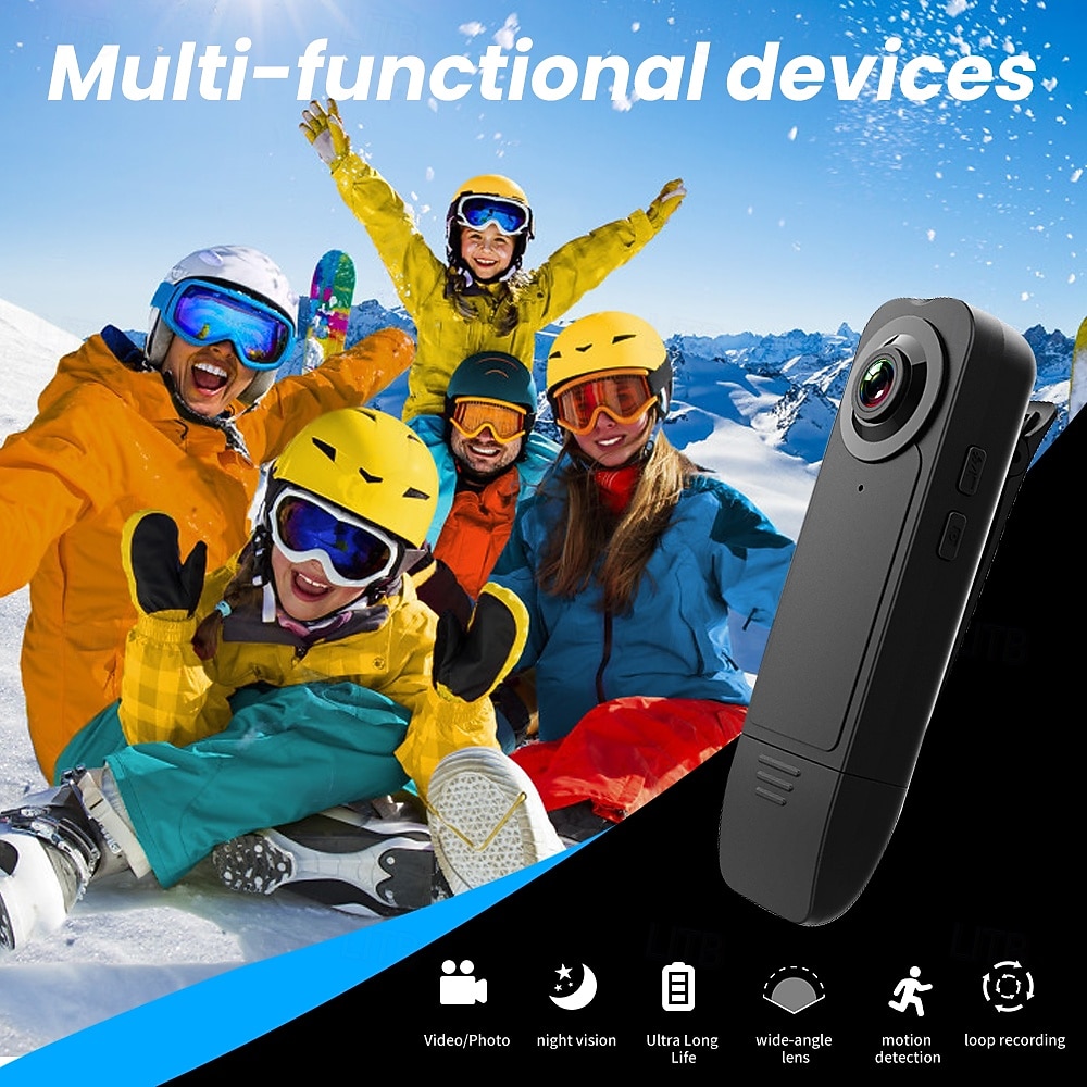 multifunctionele 1080p ultra hd mini politie draagbare bodycamera draagbare compacte persoonlijke sportcamera &buitenvideorecorder 2026 - $38.99 –P1
