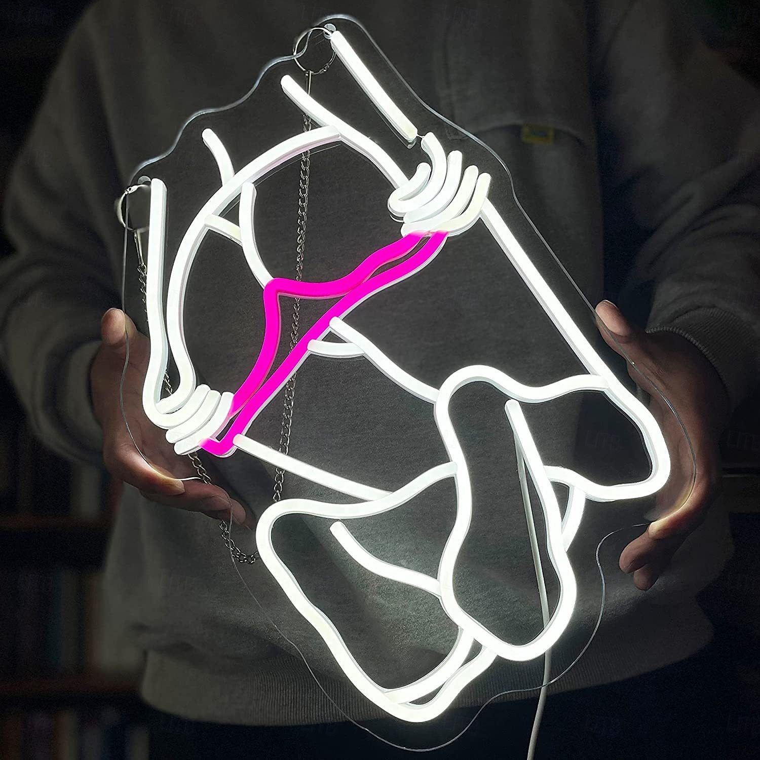 Bar piękno LED neon dekoracja ścienna seksowna dziewczyna nastrojowe światło zasilanie USB ściemnialna ozdoba na biurko dekoracja świetlna rekwizyty 2026 - $43.99 –P5