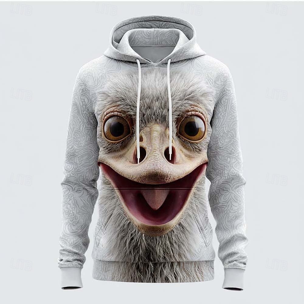 Per uomo Animale 3D Scoiattolo Felpa con Cappuccio Felpa Esagerato Cool Festa Manica Lunga Girocollo All'aperto Abbigliamento casual alla moda Club Bianco 1 Bianco 2 Bianco 3 Coulisse Autunno Inverno del 2026 a $28.99 –P2