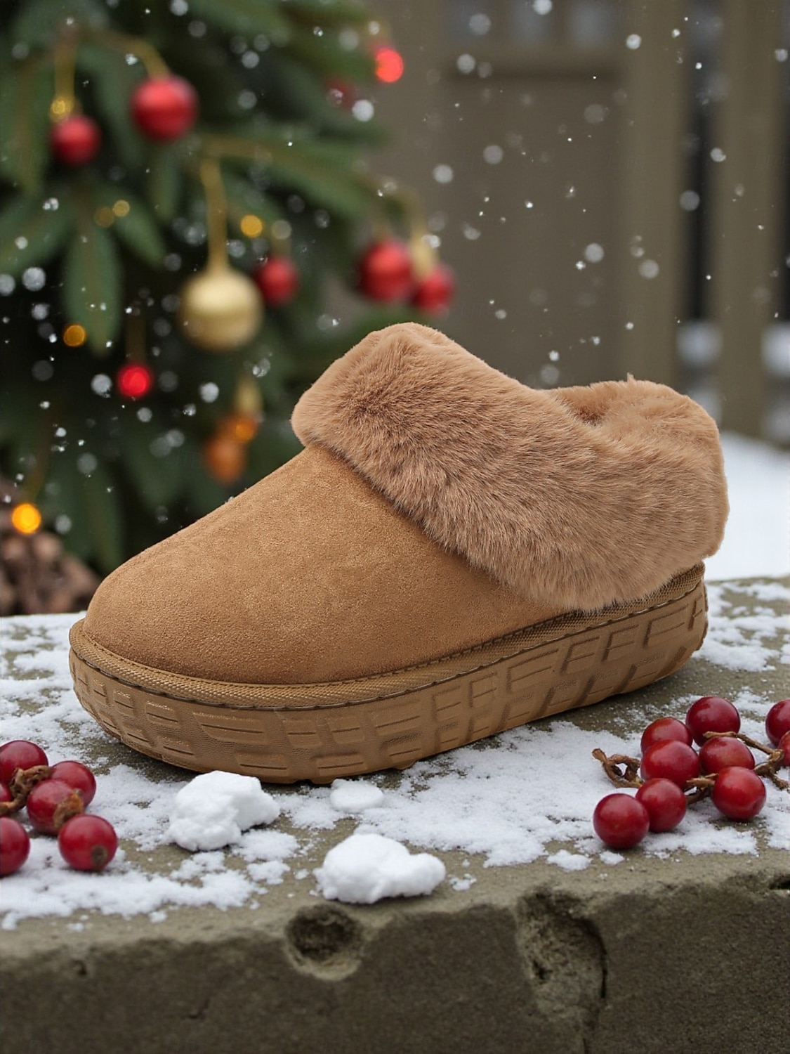 Botas de inverno femininas forradas com pele sintética e sola antiderrapante, botas quentes e aconchegantes para uso ao ar livre em climas frios de 2025 por $24.99 –P10