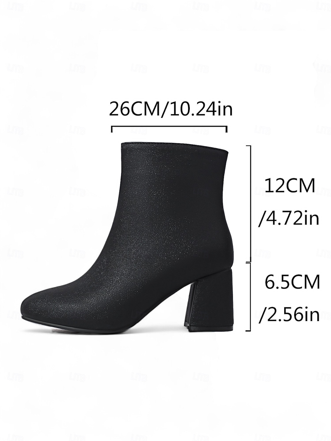 Botas femininas vermelhas de salto alto com zíper, design elegante de salto grosso, perfeitas para festas de Natal, eventos de feriados e uso diário de 2026 por $64.99 –P3