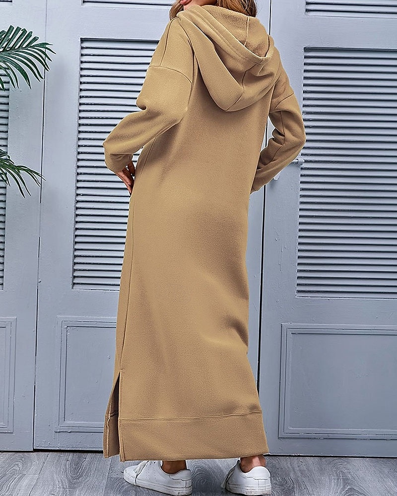 Γυναικεία Μίντι φόρεμα Φόρεμα με κουκούλα Μοντέρνα Καθημερινά Γραφείο Εξόδου Κανονικό Σκέτο Μακρυμάνικο Με Κουκούλα Μαύρο Κρασί Βυσσινί Πορτοκαλί Άνοιξη Φθινόπωρο Χειμώνας 2026 - $29.99 –P5