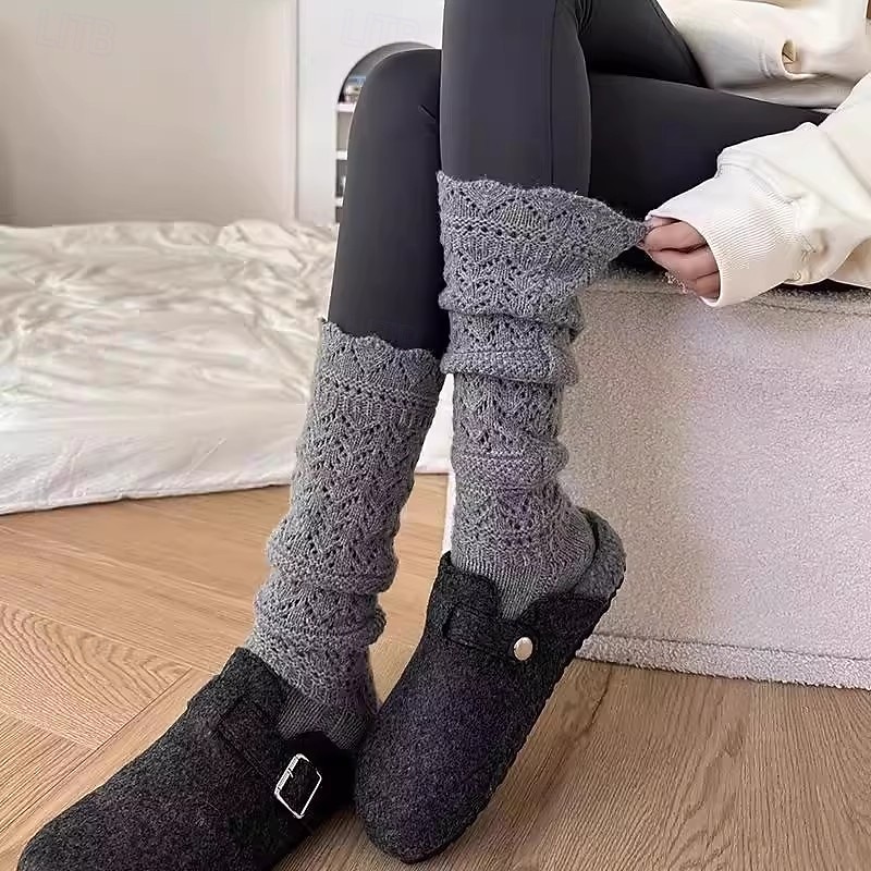 Femmes Bas Extérieur Bloc de Couleur Polyester Vacances Occasionnel Élastique Chaud 1 Paire de 2026 ? $8.49 –P9