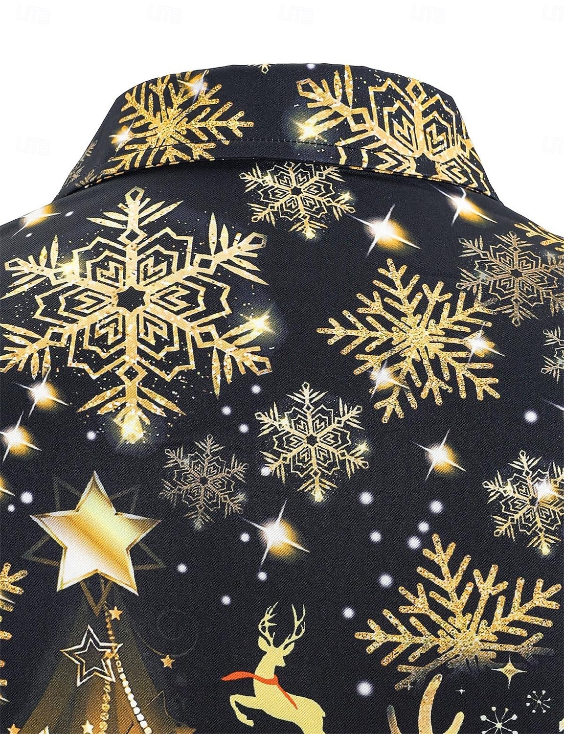 Karácsony Hosszú ujjak Gombos ing Karácsonyi fények Grafikus Újdonságok Vicces mert Férfi Felnőttek 3D nyomtatás mert Karácsony Farsang Újév Parti 2025 - $24.99 –P7