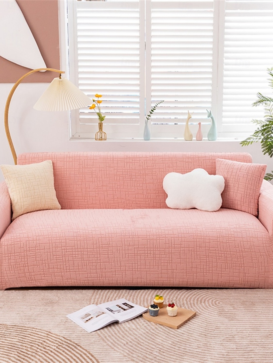 1 Piece Jacquard Wear-Resistant Elastic Sofa Cover – Solid Color Premium All-Season Universal Thickened Anti-Slip Slipcover, Suitable for L-Shaped and 1/2/3/4-Seater Sofas 2026 - $104.99 –P12