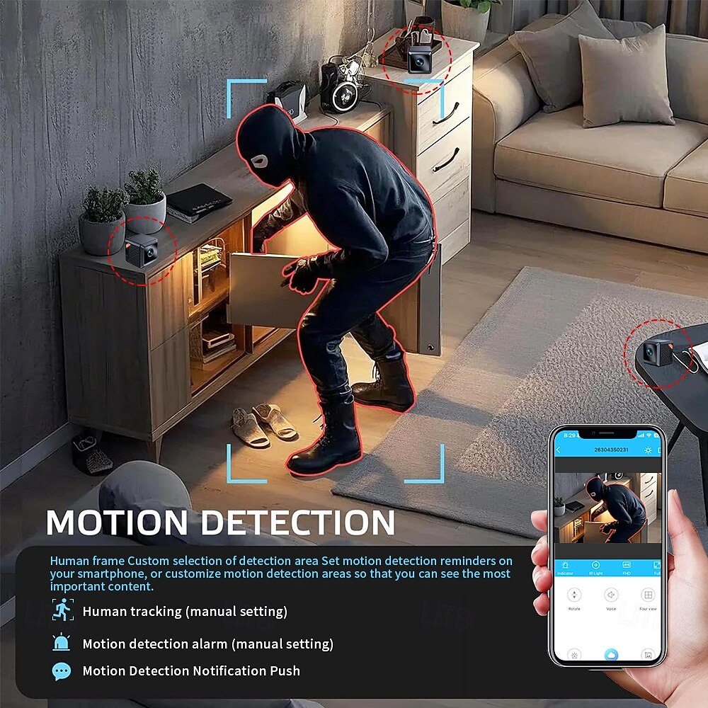 1080P Spy Camera WiFi Camera Hidden Home Security Nanny Cam with Phone App Control Mini Small Cam Night Vision Motion Detection Video Recording 2025 - $24.99 –P5