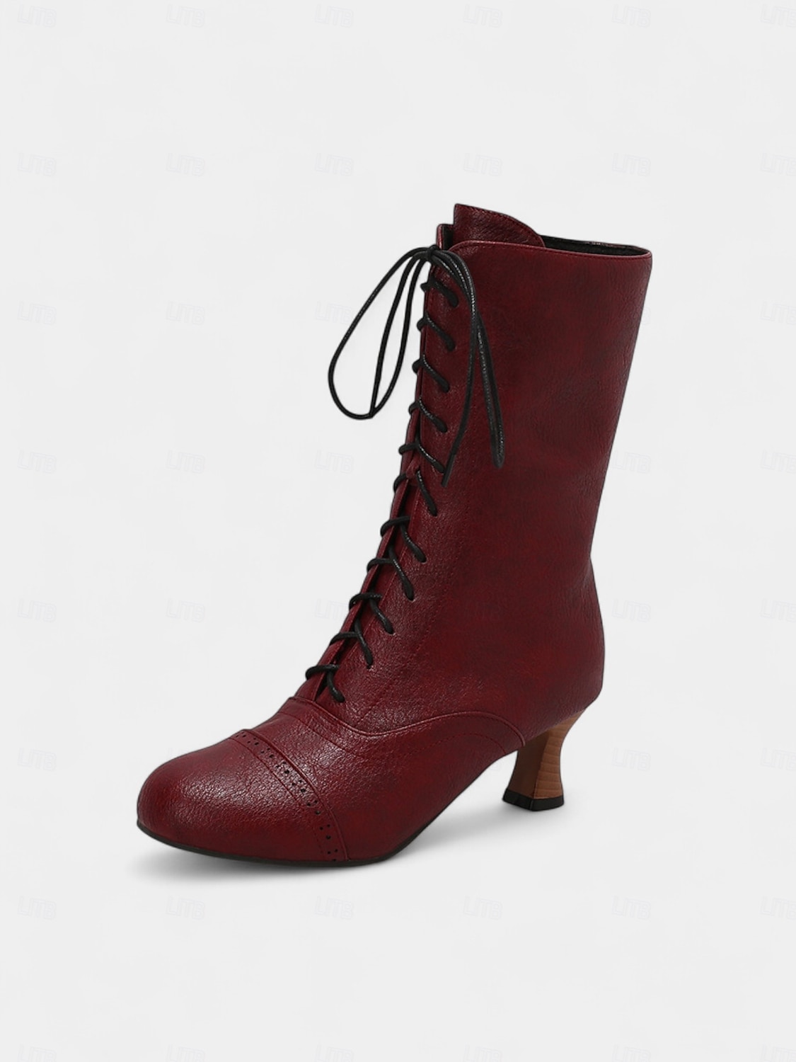 Женские коричневые ботильоны из искусственной кожи в эдвардианском стиле со шнуровкой, винтажные полусапожки на среднем каблуке 1950-х годов для костюмированных выступлений, театра и повседневной носки в стиле ретро 2026 - $59.99 –P3