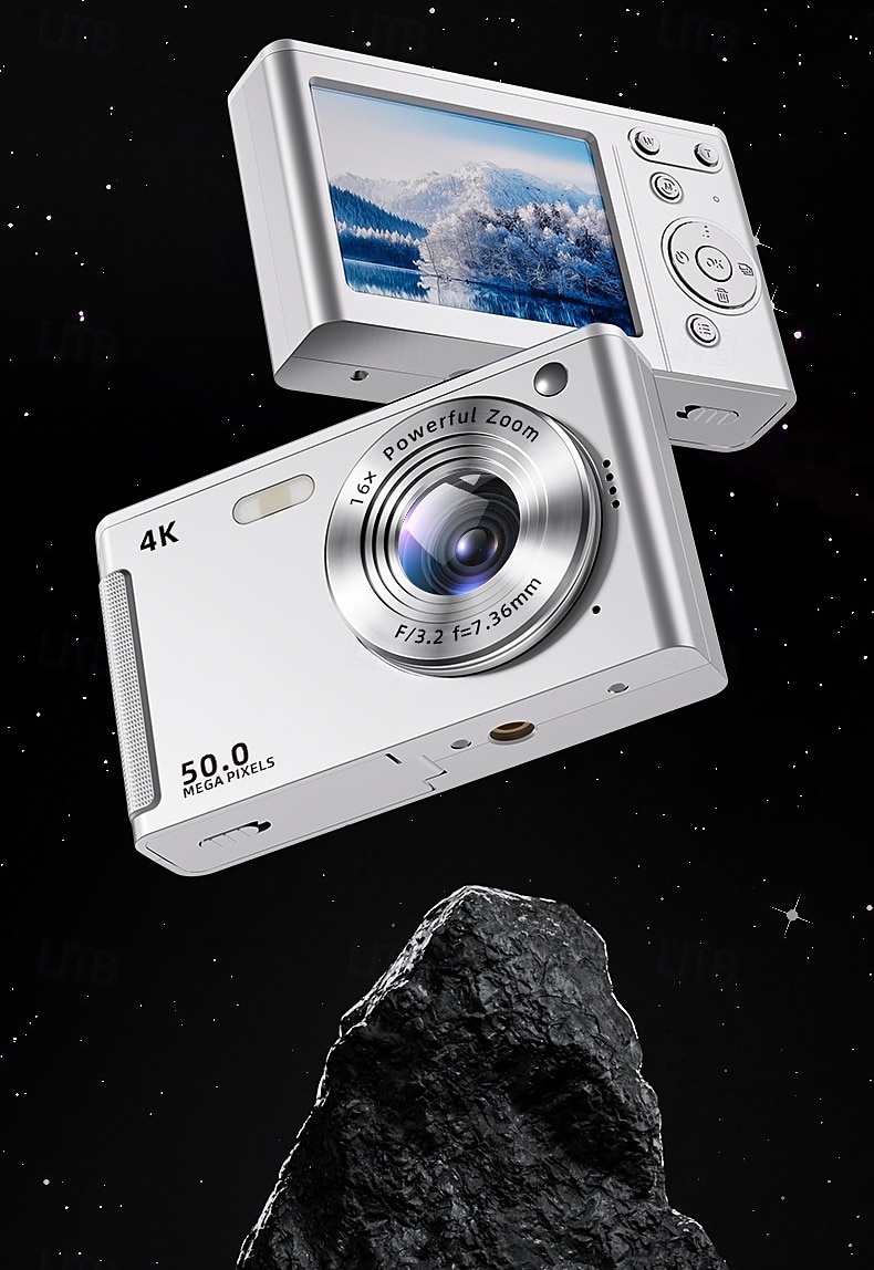 Cameră digitală HD 4K pentru studenți cu un ecran IPS de 2.8 inci pentru fotografii și videoclipuri portabile design elegant. Cadou de Ziua Îndrăgostiților 2026 - $83.99 –P2