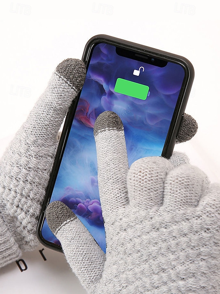 Guanti invernali termici da donna con touchscreen, guanti caldi in maglia foderati in pile per Natale, abbigliamento da esterno per il freddo e regali per le feste del 2026 a $7.99 –P4