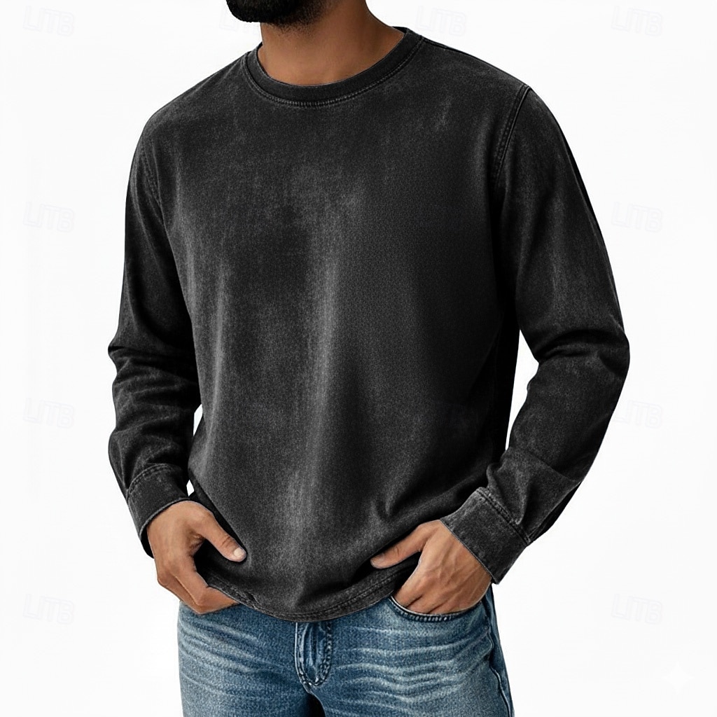 Miesten T-paita 100 % puuvillahappopesupaita Pitkähihainen Tiukka pyöreä kaula-aukko Syksy 봄 & Syksy Lippu Yhdysvaltain Yhdysvaltain lippu Lippu / kansallislippu Neuleet Vintage Tyylikäs Crewneck 2026 - $18.99 –P7