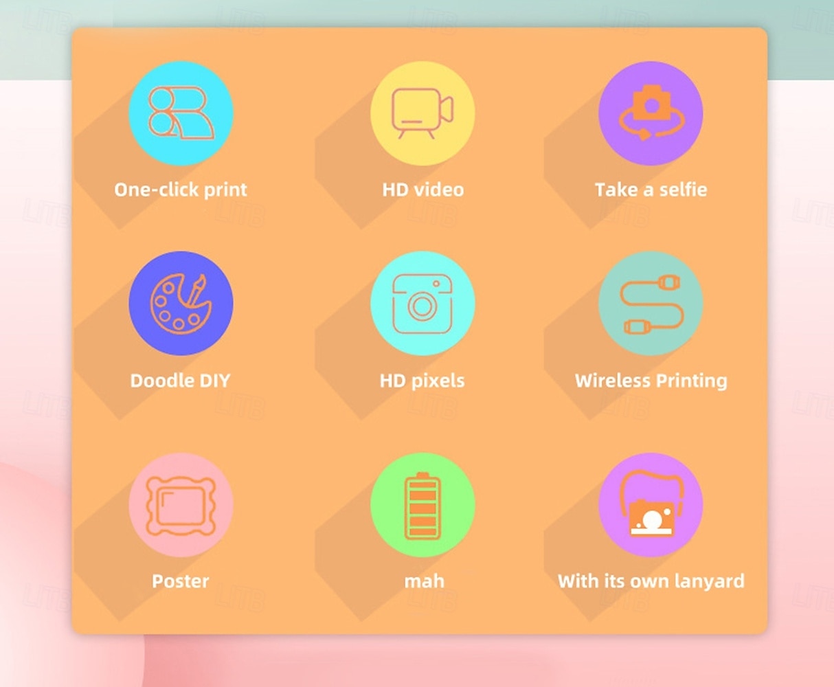 Новинка 2025 года: детская цифровая камера Polaroid Q5 с рисунком из мультфильма, симпатичная мини-камера для детей с HD-фотосъемкой и печатью, мини-видеокамера, рождественский подарок на день 2025 - $45.99 –P2