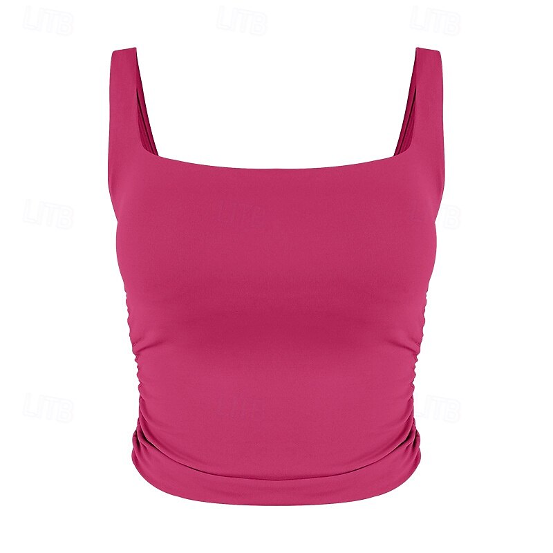 Női Jóga melltartó Sport tartály Srednja potpora Légáteresztő Ujjatlan Sport Tömör szín Felsők mert Tornaterem Futás Fitnesz Sportruházat 2026 - $32.99 –P7