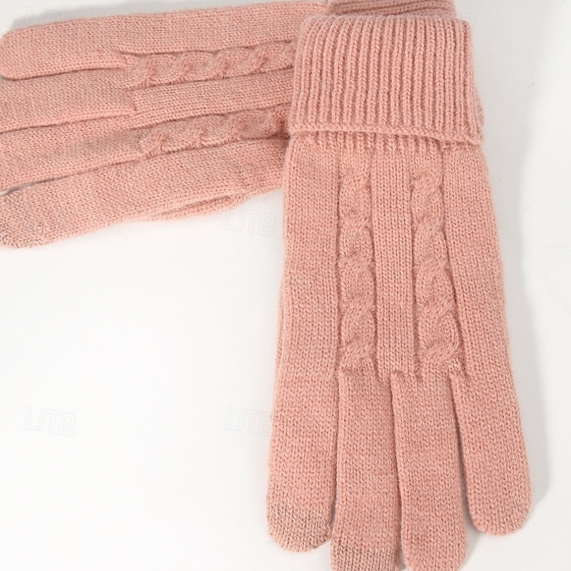 Per donna 1 Paio Interi / Invernali / Guanti lavorati a maglia Streetwear / All'aperto Guanti - Semplice Dita intere / Stampato del 2026 a $19.49 –P7